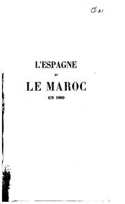 Cover of: L' Espagne et le Maroc en 1860