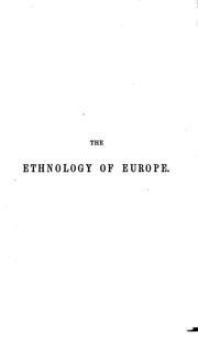 Cover of: The ethnology of Europe
