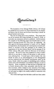 Cover of: Historical sketch of the origin and foundation of the Chicago Public Library.