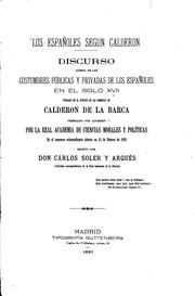Los Españoles según Calderon by Carlos Soler y Arqués