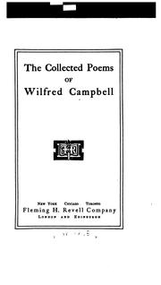 Cover of: The collected poems of Wilfred Campbell.
