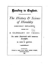 Cover of: Heraldry in England. by Edward H. Renton