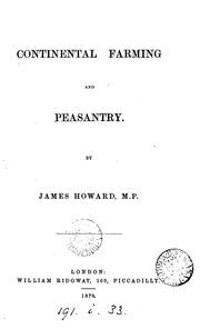 Continental farming and peasantry by Howard, James