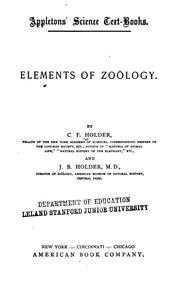 Cover of: Elements of zoology.