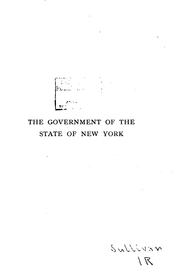 Cover of: The Government of the state of New York