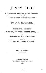 Cover of: Jenny Lind by W. S. Rockstro