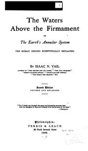 Cover of: The waters above the firmament: or The earth's annular system.