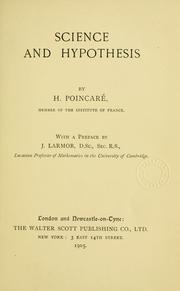 Cover of: Science and hypothesis by Henri Poincaré