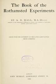 Cover of: The book of the Rothamsted experiments