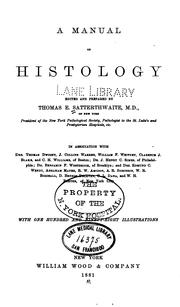 Cover of: A manual of histology