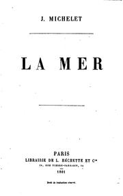 Cover of: La mer. by J[ules] Michelet