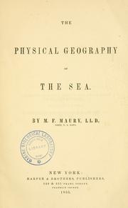 Cover of: The physical geography of the sea. by Matthew Fontaine Maury