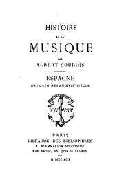 Cover of: Histoire de la musique