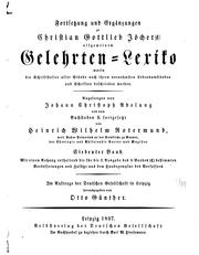 Cover of: Allgemeines gelehrten-lexicon.