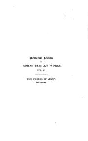 Cover of: Memorial edition of Thomas Bewick's works.