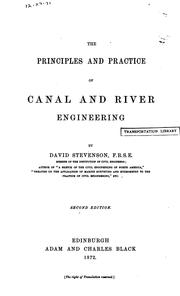 Cover of: The principles and practice of canal and river engineering by Stevenson, David
