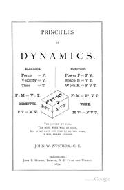 Cover of: Principles of dynamics ...