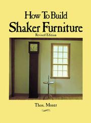 Cover of: How to Build Shaker Furniture by Thomas Moser