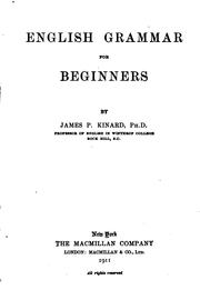 Cover of: English grammar for beginners