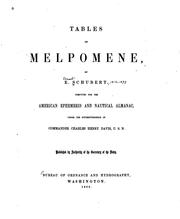 Cover of: Tables of Melpomene by Schubert, Ernst