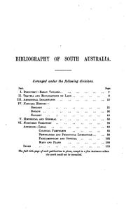 Cover of: Bibliography of South Australia.