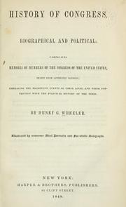 Cover of: History of Congress by Henry G. Wheeler