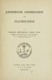 Cover of: Lighthouse construction and illumination