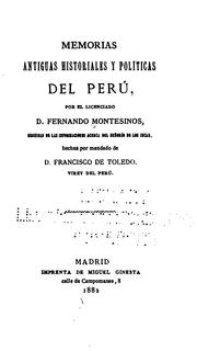 Cover of: Memorias antiguas historiales y politicas del Perú