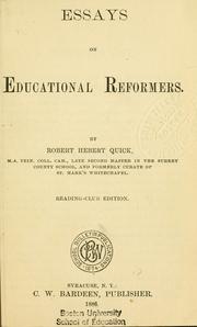 Cover of: Essays on educational reformers