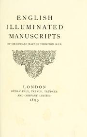 Cover of: English illuminated manuscripts | Thompson, Edward Maunde Sir