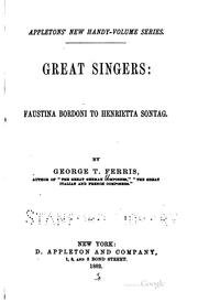 Cover of: Great singers.