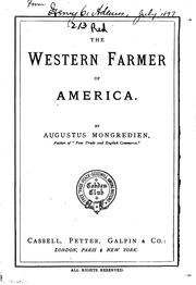 Cover of: The western farmer of America. by Augustus Mongredien