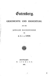Cover of: Gutenberg.: Geschichte und Erdichtung.