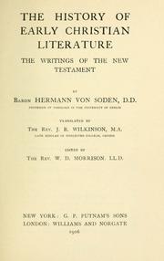 Cover of: The history of early Christian literature: the writings of the  New Testament