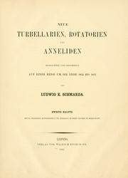 Cover of: Neue wirbellose thiere beobachtet und gesammelt auf einer reise um die erde 1853 bis 1857 by Ludwig K. Schmarda