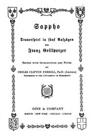 Cover of: Sappho by Franz Grillparzer, Franz Grillparzer