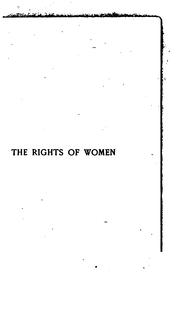 Cover of: The rights of women by Ostrogorski, M.