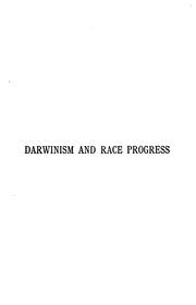 Cover of: Darwinism and race progress