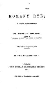 Cover of: The Romany rye by George Henry Borrow