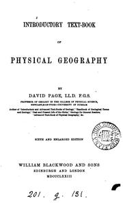 Cover of: Introductory text-book of physical geography by Page, David