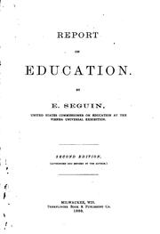 Cover of: Report on education.