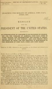 Message from the President of the United States by United States. President (1901-1909 : Roosevelt)