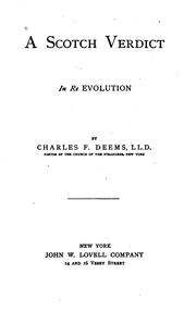 Cover of: A Scotch verdict in re evolution