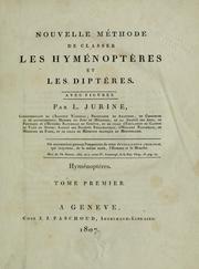 Cover of: Nouvelle méthode de classer les hyménoptères et les diptères. by Louis Jurine
