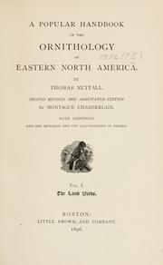 Cover of: A popular handbook of the ornithology of eastern North America.