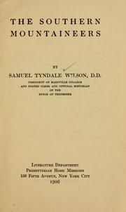 Cover of: The southern mountaineers by Wilson, Samuel Tyndale