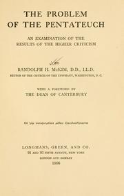 Cover of: The problem of the Pentateuch by McKim, Randolph H.