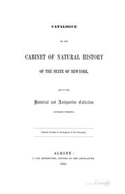 Cover of: Catalogue of the cabinet of natural history of the state of New York by New York State Museum.