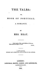 Cover of: The Talba: or, Moor of Portugal.  A romance.