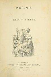 Poems by James Thomas Fields